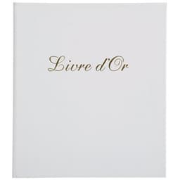 Livre d'or Balacron avec titre pages blanches simili-cuir - Image principale