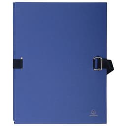 Lot de 10 chemises papier toilé à sangle dos extensible - bleu marine - Image principale