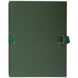 Lot de 10 chemises papier toilé à sangle dos extensible - vert foncé - Image principale