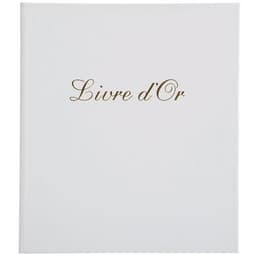 Lot de 5 livres d'or Balacron + titre 140 pages blanches 21x19cm vertical - Image principale