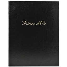 Lot de 3 livres d'or Balacron + titre 100 pages blanches 27x22cm vertical - Image principale