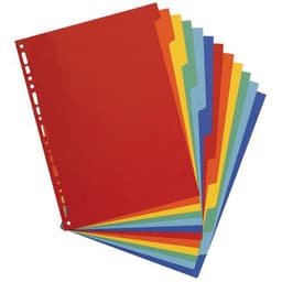 Lot de 15 Intercalaires carte lustrée 400g 12 positions - A4 maxi - Image principale