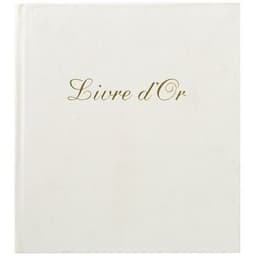 Livre d'or cuir alpille 140 pges ivoire 26x22cm vertical blanc - Image principale