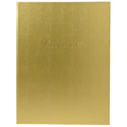 Lot de 2 livres d'or + titre 100 pages blanches 27x22cm vertical or - Image principale