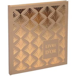 Lot de 2 livres d'or 140 pages tranche or 21x19cm PALMYRE palmier - Image principale