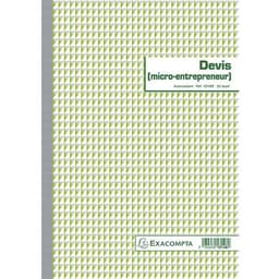 Lot de 5 Manifold Devis Micro-entrepreneur 50 feuillets dupli autocopiants - Image principale