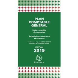 Lot de 10 Plan comptable général avec couverture plastique 17,5x9cm - Image principale