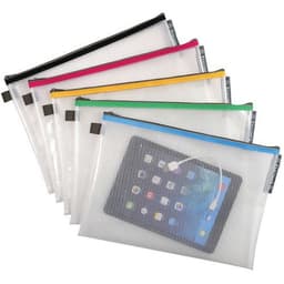 Lot de 10 Pochette à fermeture éclair en plast. souple A4 col. assort. - Image principale