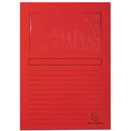Lot de 4 paquets de 100 chemisess à fenêtre FOREVER - 22x31 cm - Rouge - Image principale