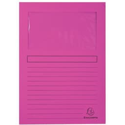Lot de 4 paquets de 100 chemisess à fenêtre FOREVER 22x31 cm Fuchsia - Image principale