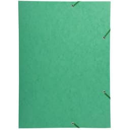 Lot de 5 chemises à élastique 3 rabats carte lustrée 600gm2 - A3 vert - Image principale