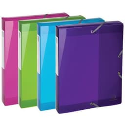 Lot de 4 Boite de class. en PP Dos 40mm Iderama A4 col. assort. (x4) - Image principale