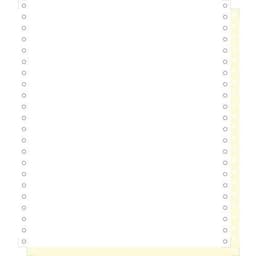 Feuilles listing autocop. blanc/jaune 240x11 2plis bande détachable - Image principale