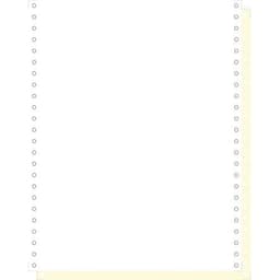 Feuilles listing autocop. blanc/jaune 240x12 2plis bande détachable - Image principale