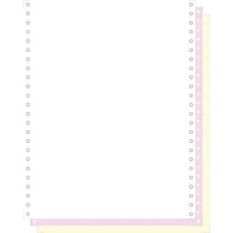 Feuilles listing autocop. blanc/rose/jaune 3plis bande détachable - Image principale