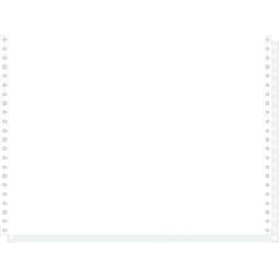 Feuilles listing blanc autocopiant 380x11 2plis bandes détachables - Image principale