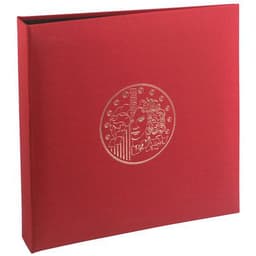 Classeur numismatique + 5 feuilles plastique 245x25cm bordeaux - Image principale