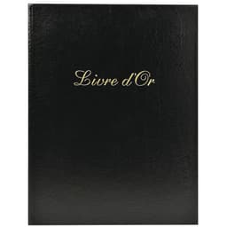 Lot de 2 livres d'or + titre 100 pages blanches 27x22cm vertical noir - Image principale