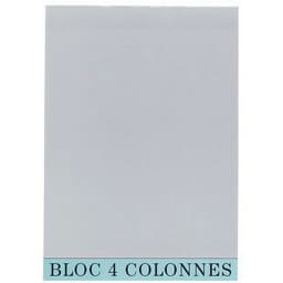 Lot de 5 Bloc de contrôle comptable - 4 colonnes - Image principale