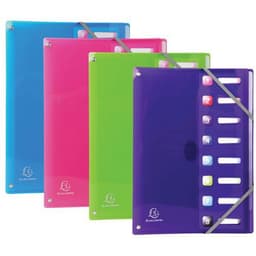 Lot de 8 Trieur extensible en PP 8 compart. Iderama A4 4 col. assort. - Image principale