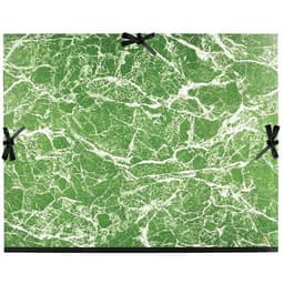 Lot de 5 Carton à dessin papier marbré verni avec rubans - Image principale