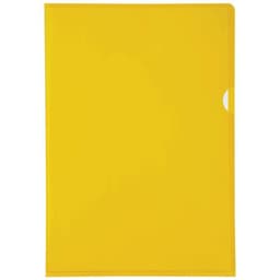 Etui carton de 100 poch. coin pvc lisse  hr 13/100e A4 jaune - Image 2
