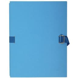 Lot de 10 chemises dos extensible avec rabat papier 24x32cm bleu clair - Image principale