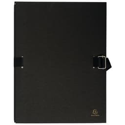 Lot de 10 chemises dos extensible avec rabat papier - 24x32cm noir - Image principale