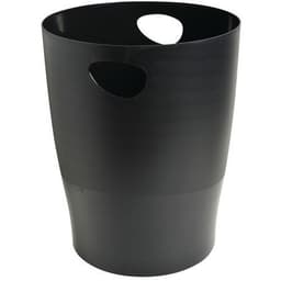 Lot de 8 Corbeille à papier ECOBIN 15 litres avec poignées noir - Image principale