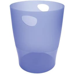 Lot de 8 Corbeille à papier 15 litres ECOBIN bleu glacé transparent - Image principale