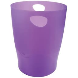 Lot de 8 Corbeille à papier 15 litres ECOBIN violet transparent - Image principale