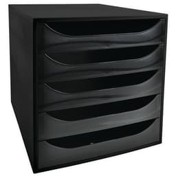 Caisson ecobox 5 tiroirs office noir - Image principale
