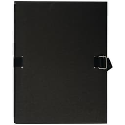 Lot de 25 chem. dos extensible papier toilé 24x32cm filmée par 5 noir - Image principale