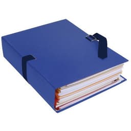 Lot de 10 chemises papier toilé à sangle dos extensible - bleu marine - Image 2