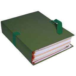 Lot de 10 chemises papier toilé à sangle dos extensible - vert foncé - Image 2