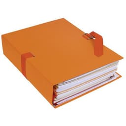 Lot de 10 chemises papier toilé à sangle dos extensible - orange - Image 2