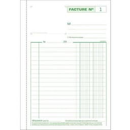 Lot de 10 Manifold Factures 21x14,8cm 50 feuillets tripli autocopiants - Image 2
