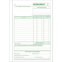 Lot de 5 Manifold Factures micro-entrepreneur 21x14,8cm - 50 feuillets dupli - Image 3
