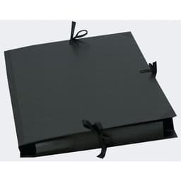 Lot de 5 Carton à dessin kraft noir vernis + ruban 32x45cm a A3 Noir - Image 2