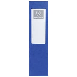 Lot de 6 Boite de classement Exabox Dos 80mm Carte lustrée - A4 bleu - Image 2