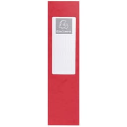 Lot de 6 Boite de classement Exabox Dos 80mm Carte lustrée - A4 rouge - Image 2