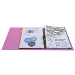 Lot de 10 Class. Prem'Touch int. et ext. en PP Dos 80mm A4 maxi Rose - Image 2