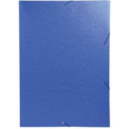 Lot de 5 chemises à élastique 3 rabats carte lustrée 600gm2 - A3 bleu - Image 2