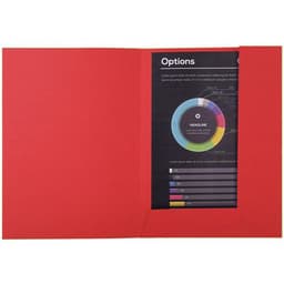 Lot de 5 paquets de 50 chemisess 2 rabats ROCK''S 210 - 24x32cm rouge - Image 2
