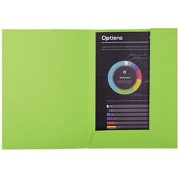 Lot de 5 paquets de 50 chemisess 2 rabats ROCK''S 210 - 24x32cm vert - Image 2