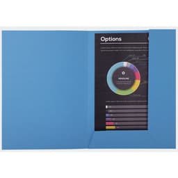 Lot de 5 paquets de 50 chemisess 2 rabats ROCK''S 210 - 24x32cm bleu - Image 2