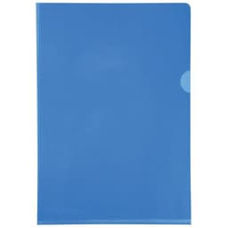 Etui carton de 100 poch. coin pvc lisse  hr 13/100e A4 bleu - Image principale