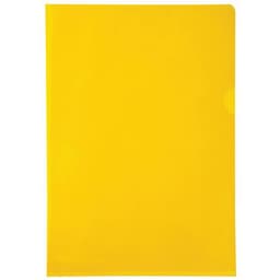Etui carton de 100 poch. coin pvc lisse  hr 13/100e A4 jaune - Image principale