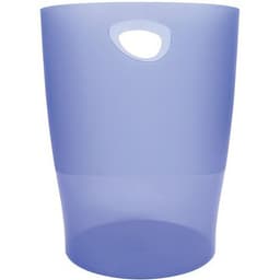 Lot de 8 Corbeille à papier 15 litres ECOBIN bleu glacé transparent - Image 2