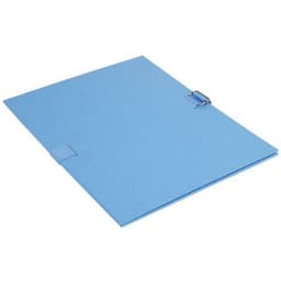 Lot de 25 chem. dos extens. pap. toilé 24x32cm filmée par 5 bleu clair - Image 2